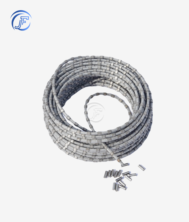 Slab cutting wire saw rope